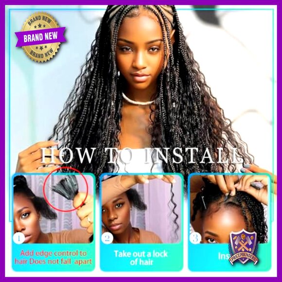 18 Inch Deep Wave Human Hair Extensions 6 Bundles 150g Boho Braids main image 5